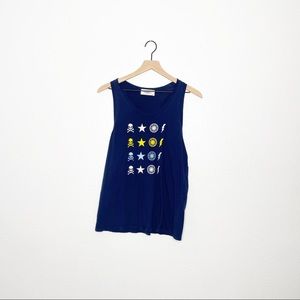 SOULCYCLE Blue Graphic Tank Top